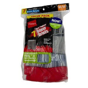Hanes Boys' 7-Pack Boxer Briefs ComfortSoft Dyed Comfort Flex Waistband Tag-Free